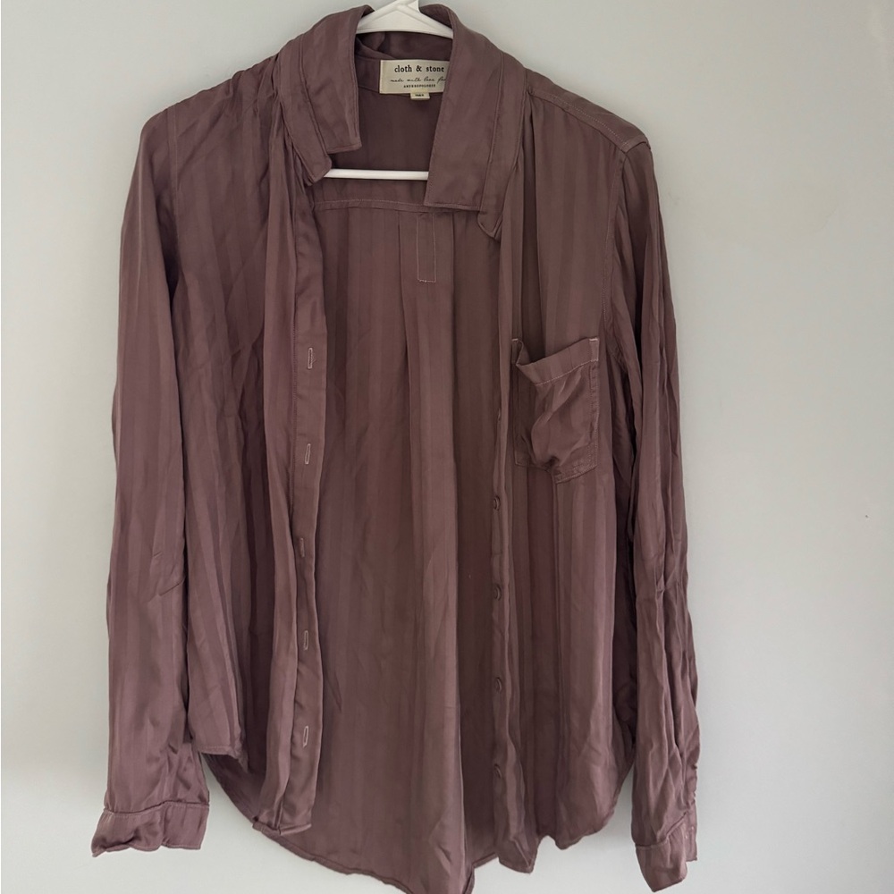 Cloth & Stone Mauve Button Down Shirt